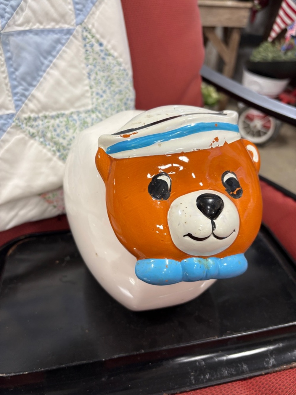 Ceramic Bear Sailor Cookie Jar